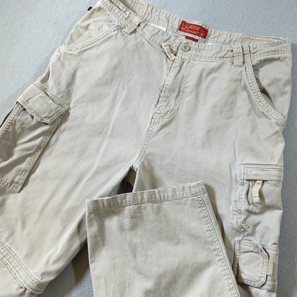 US Expedition Cargo Pants Mens‎ 36 Khaki Convertible Zip Off Outdoor Utility Y2K